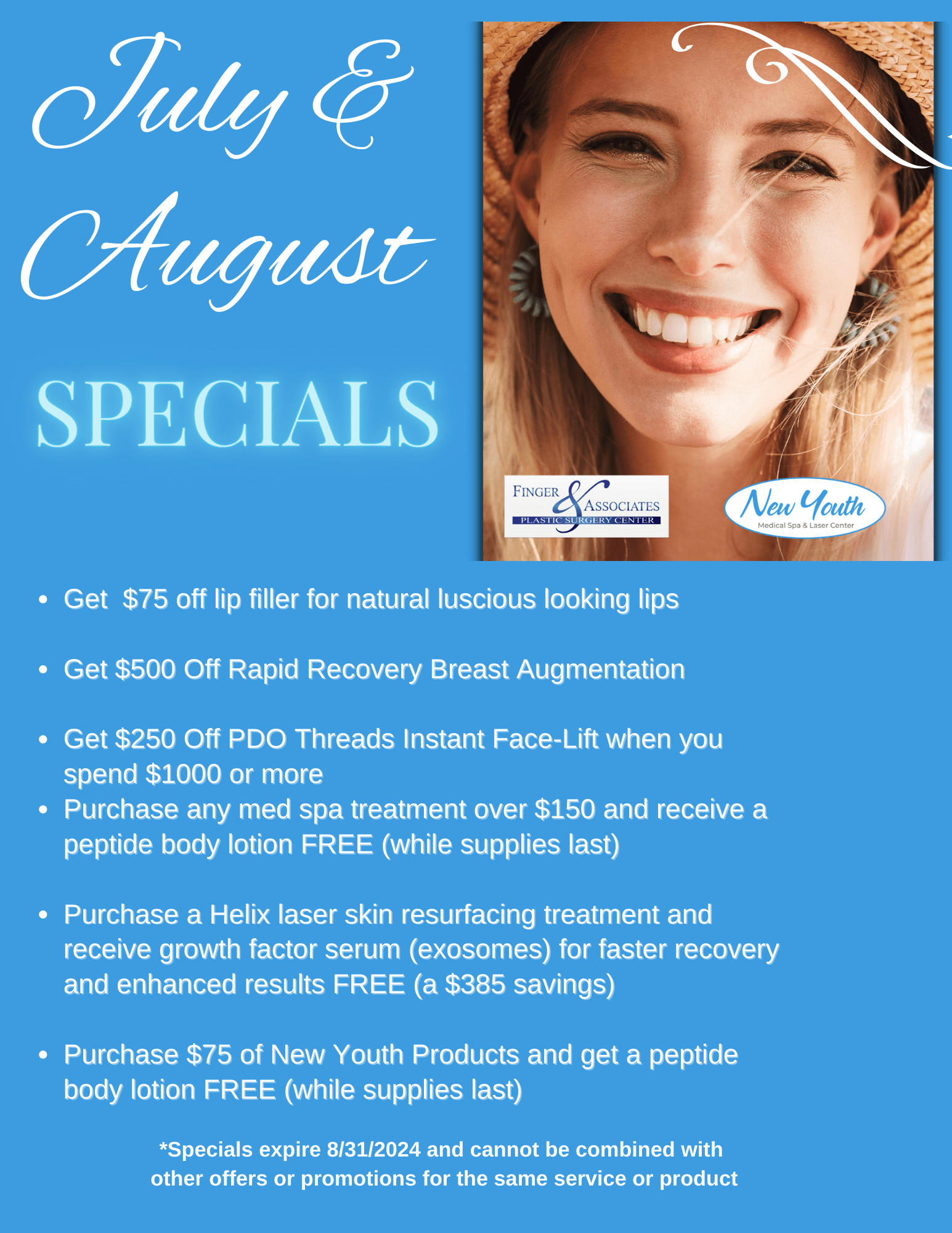 July and August Specials at New Youth Medical Spa