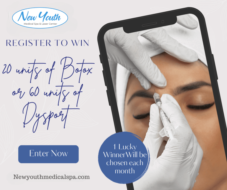 Register To Win 20 Units of Botox and 60 units of Dysport at New Youth Medical Spa