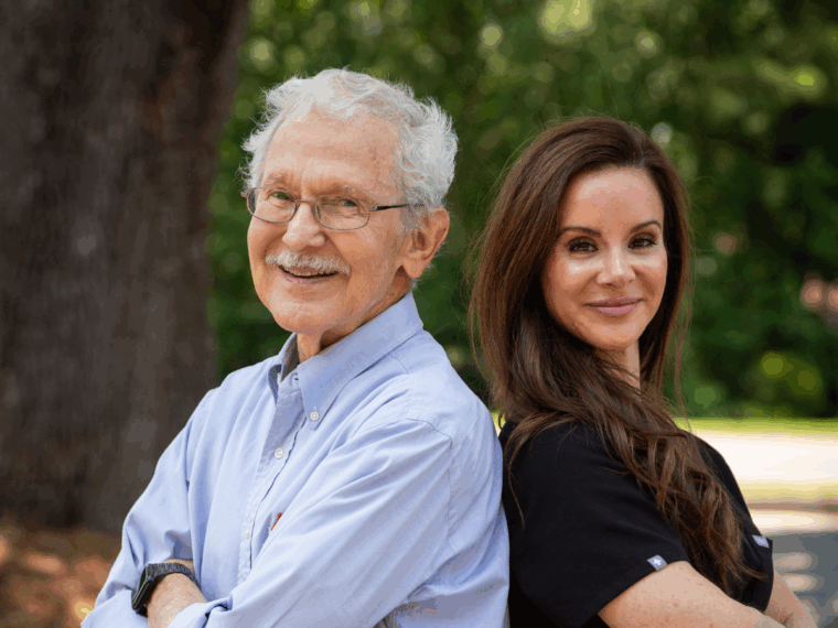 Dr E Ronald Finger with Holly Wade part of the New Youth Medical Spa team in Savannah Georgia