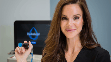 Holly Wade demonstrating HydraFacial skin rejuvenation at New Youth Medical Spa Savannah Georgia