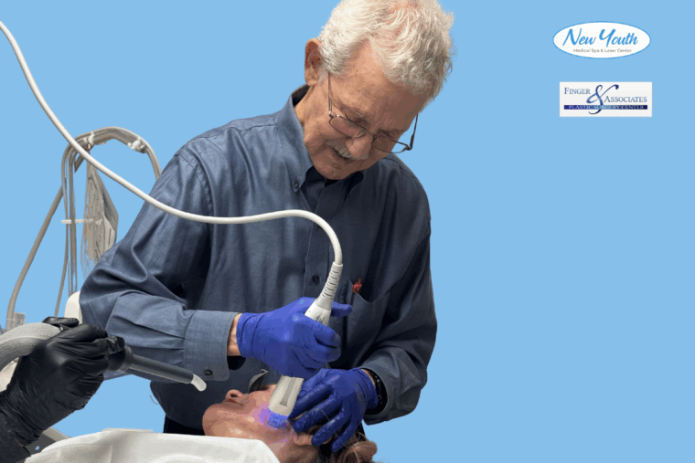 Dr. Finger performing Coolpeel at New Youth Medical Spa at Savannah,GA